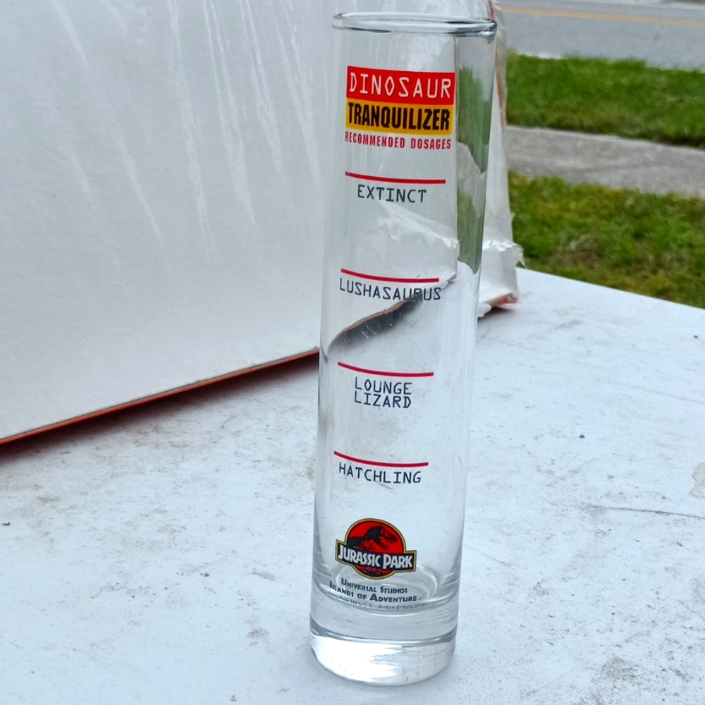 Jurassic Park shot glass